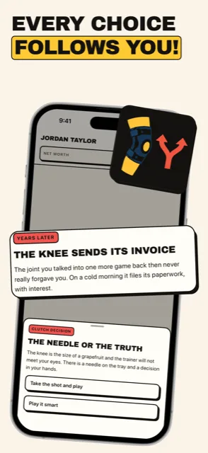A decision card asking the player to make a call